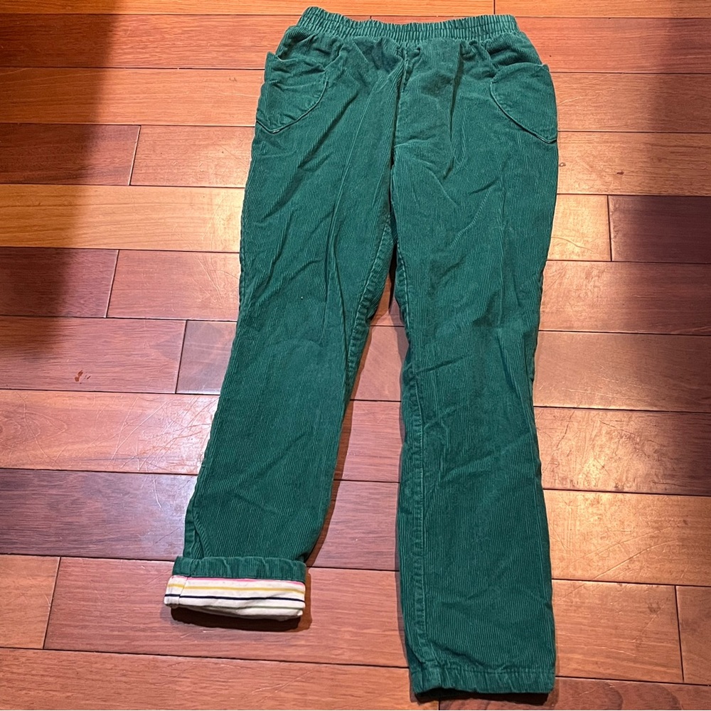 Mini Boden Forest Green Kids corduroy pants